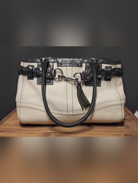 Coach Handbags - Vintage Y2K Coach Hamptons Braided Leather Carryall Bag (Style F13084)